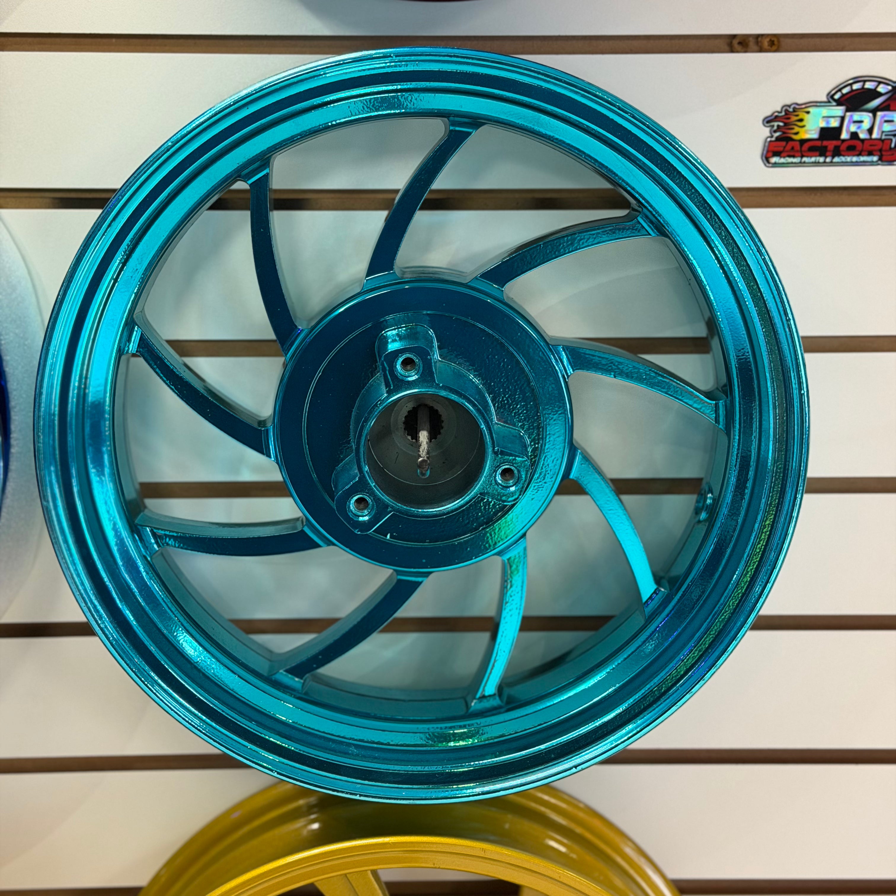 Aros 9 patas 13" Azul turquesa anonizado